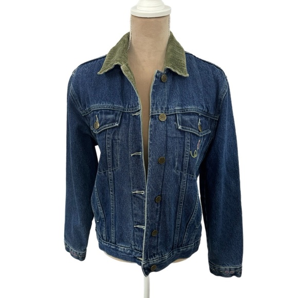 Vintage DISNEY Winnie the Pooh Embroidered Jean Jacket Women’s Sz S Denim Coat - Picture 2 of 13